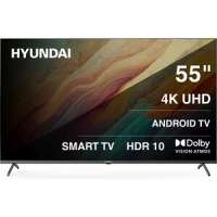 Телевизор Hyundai H-LED55BU7009 55" Android TV Frameless Metal черный 4K Ultra HD 60Hz MEMC DVB-T DVB-T2 DVB-C DVB-S DVB-S2 USB WiFi Smart TV